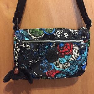 Kipling Handbag with Bold Colorful Floral Print